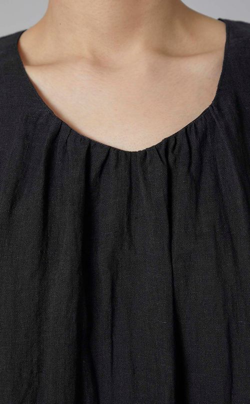 リネンボイルギャザーワンピース