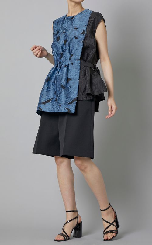 ペイズリージャカードブラウス