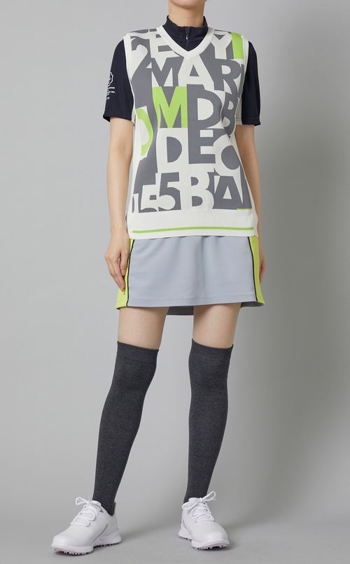 ロゴジャガードニットベスト