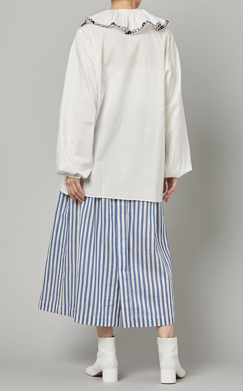 ストライプロングプリーツスカート