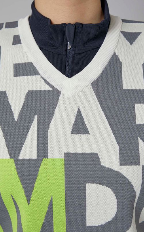 ロゴジャガードニットベスト