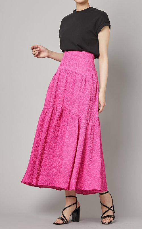 ハイウエストティアードスカート