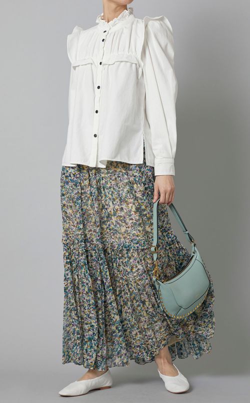 スタッズ付レザーショルダーバッグ