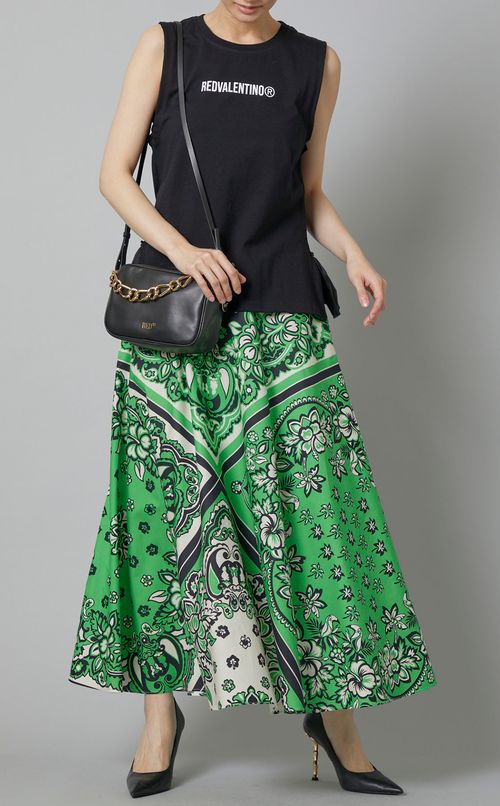 バンダナプリントコットンギャザースカート