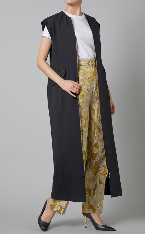 フラワージャカードパンツ