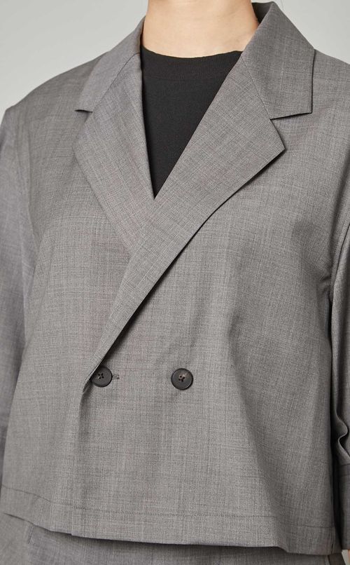 ウールトロクロップドテーラードジャケット