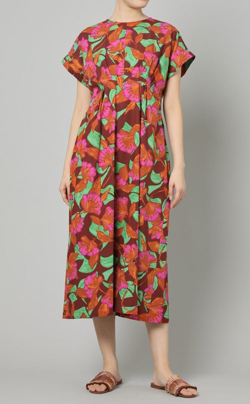 フラワープリントワンピース