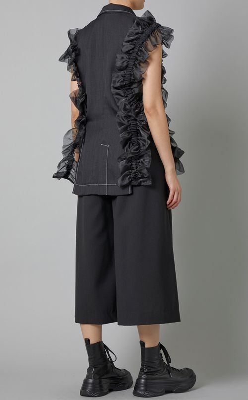 オーガンジーフリルジレ