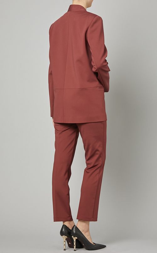 ノーカラー1ボタンソリッドジャケット