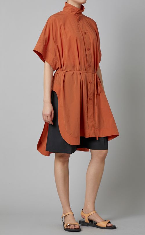 スタンドネックビッグポンチョ