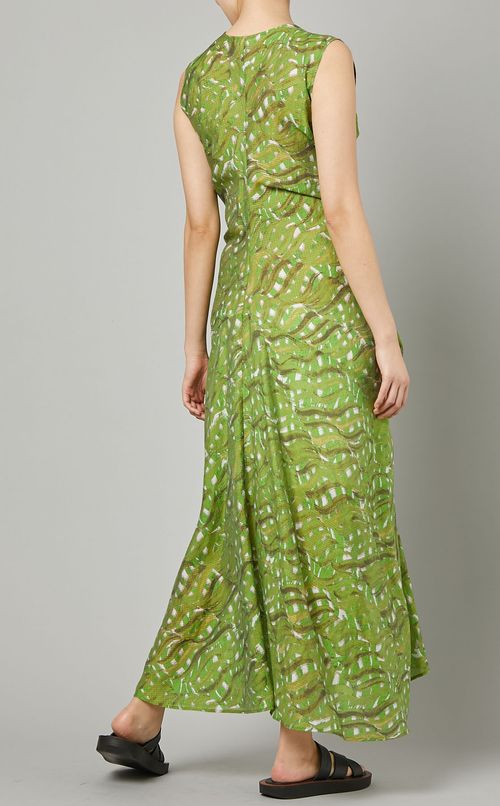 フロントリボンプリントワンピース