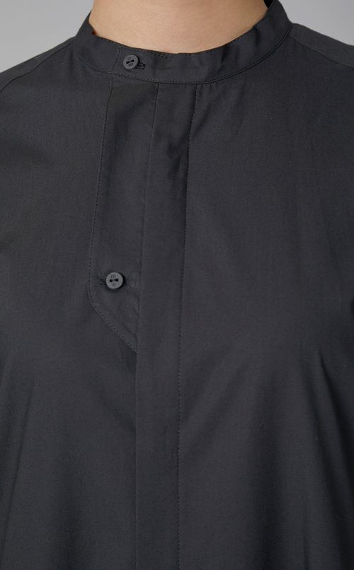 コットンプリーツシャツワンピース