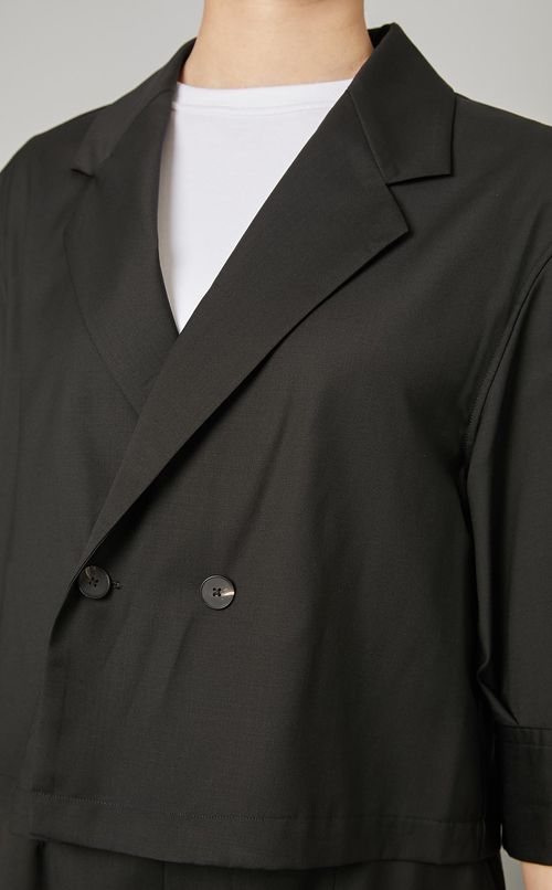 ウールトロクロップドテーラードジャケット