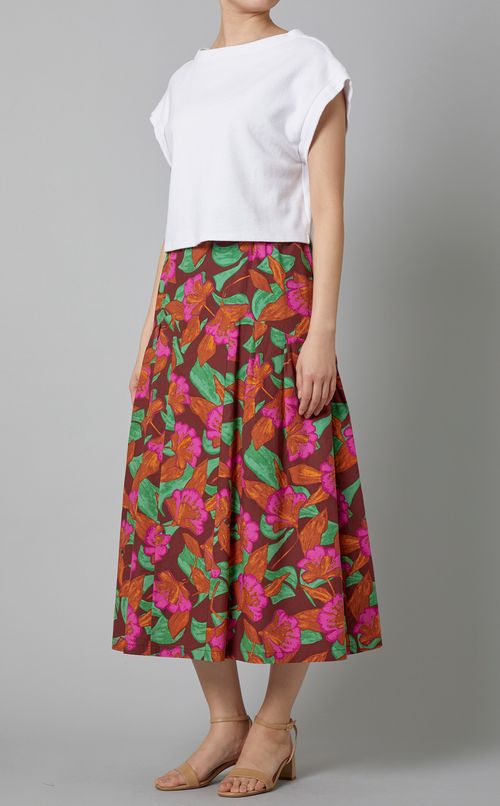 フラワープリントフレアスカート