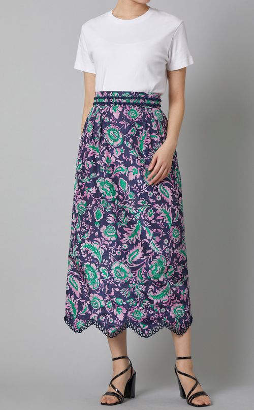 ハンコプリントフレアスカート