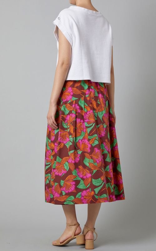 フラワープリントフレアスカート