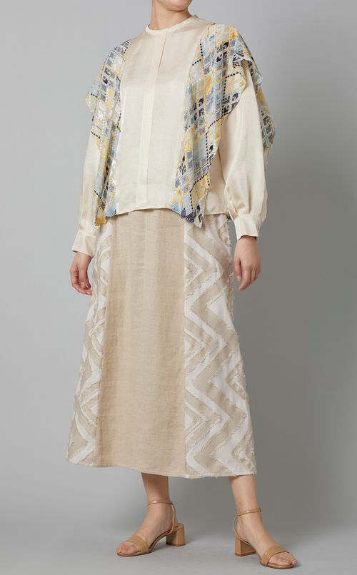 カットジャガードスカート