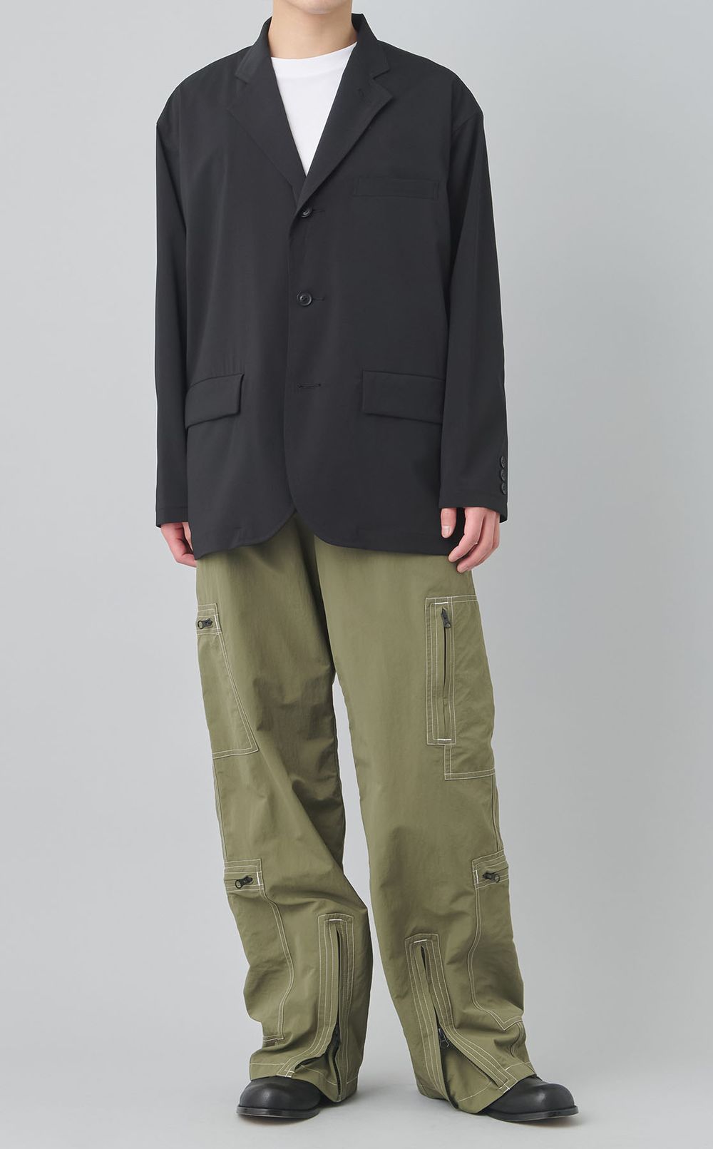 ポプリン3ボタンジャケット