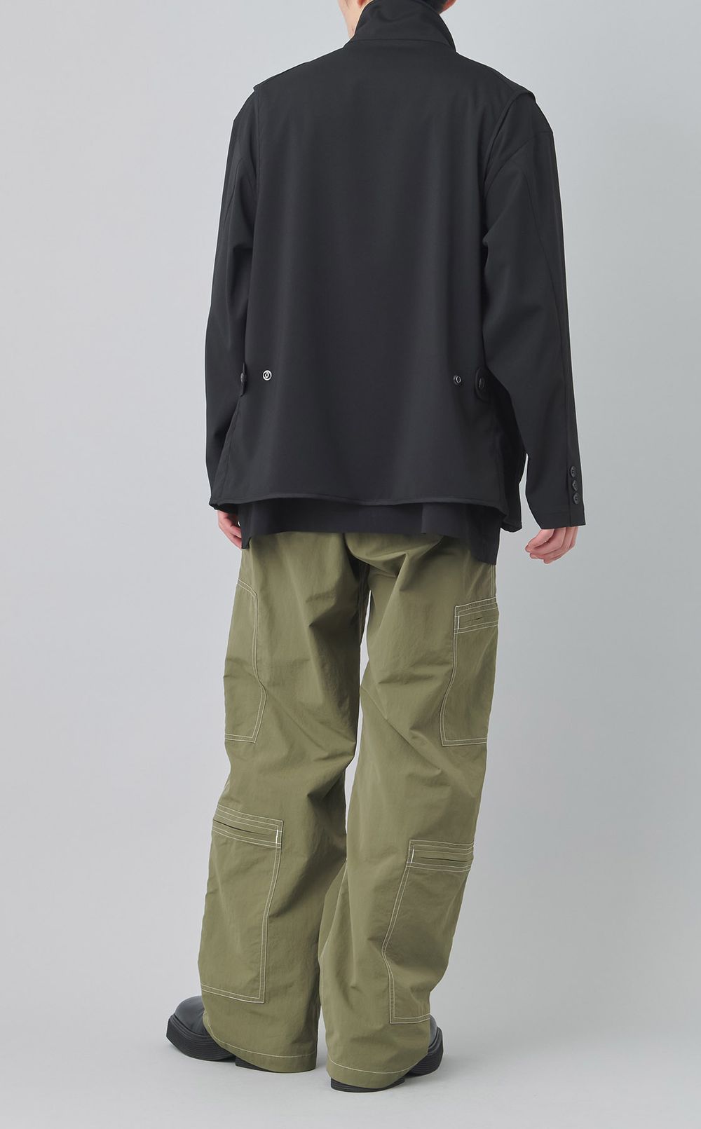 ポプリンジップアップベスト