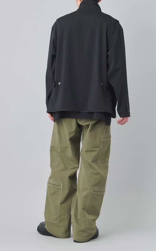 ポプリンジップアップベスト