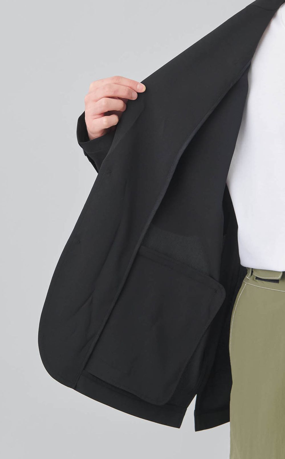 ポプリン3ボタンジャケット