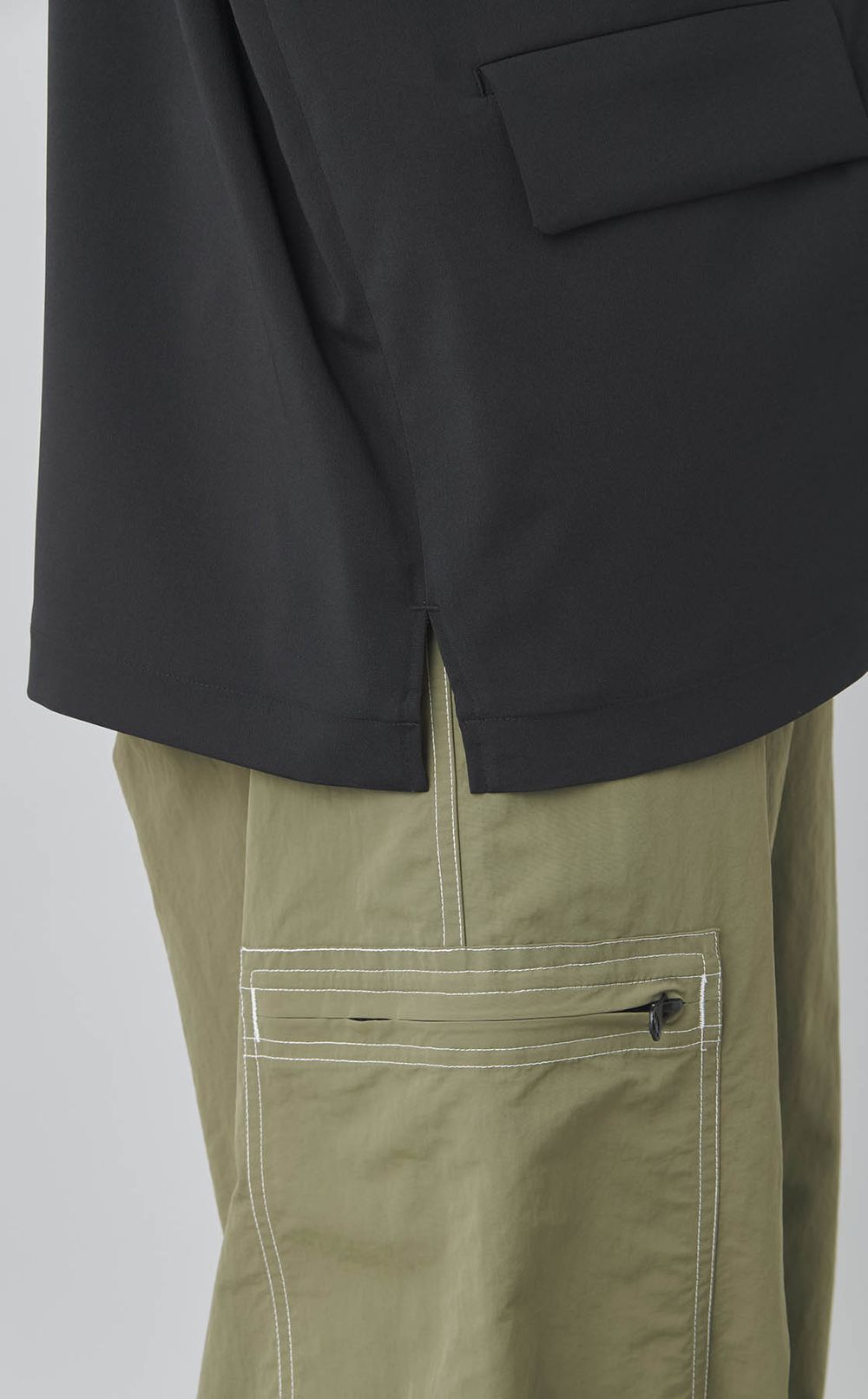 ポプリン3ボタンジャケット