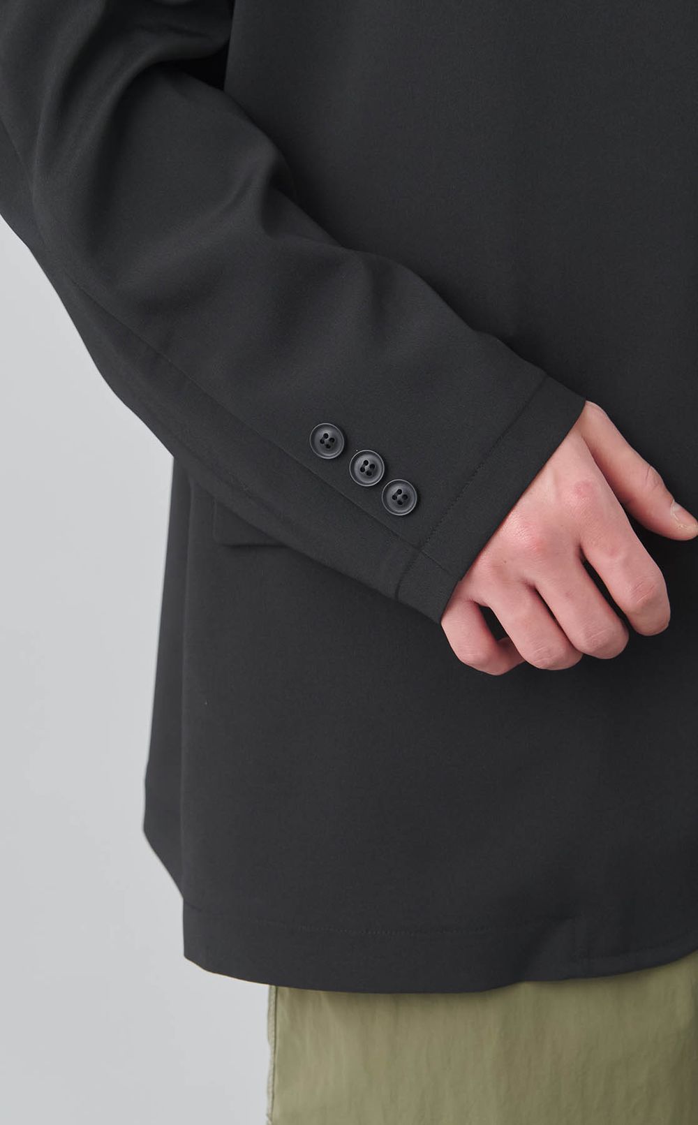 ポプリン3ボタンジャケット