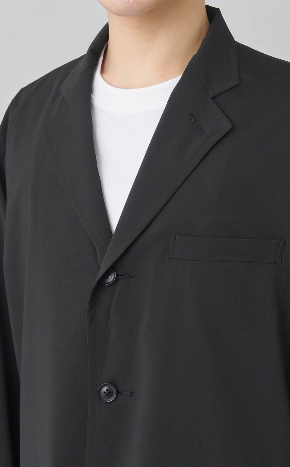 ポプリン3ボタンジャケット