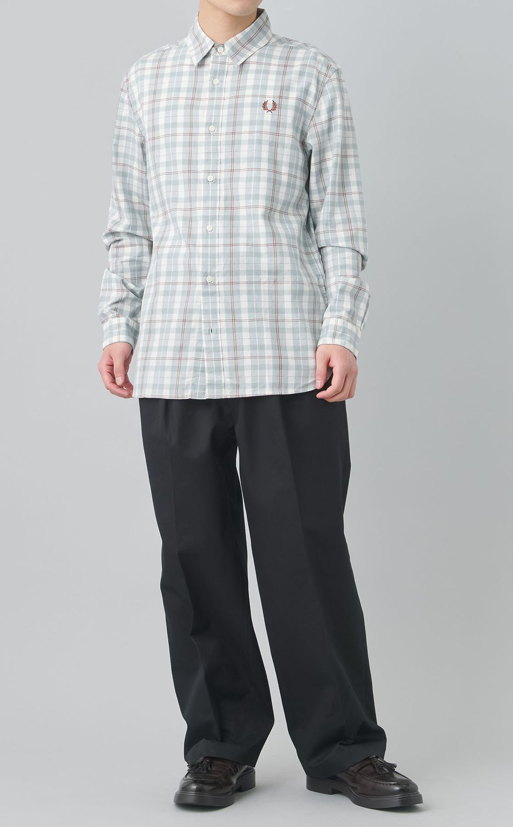 タータンチェックツイルシャツ