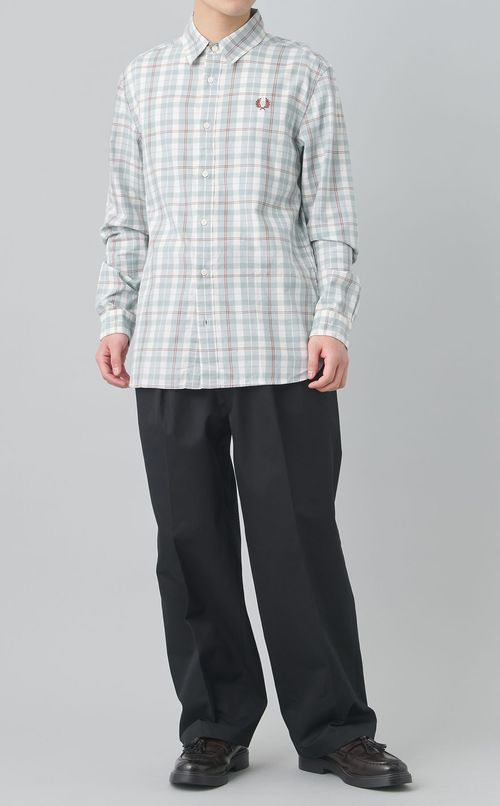 タータンチェックツイルシャツ