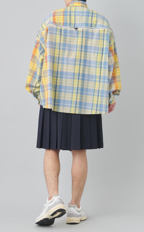 マドラスチェックジップシャツ