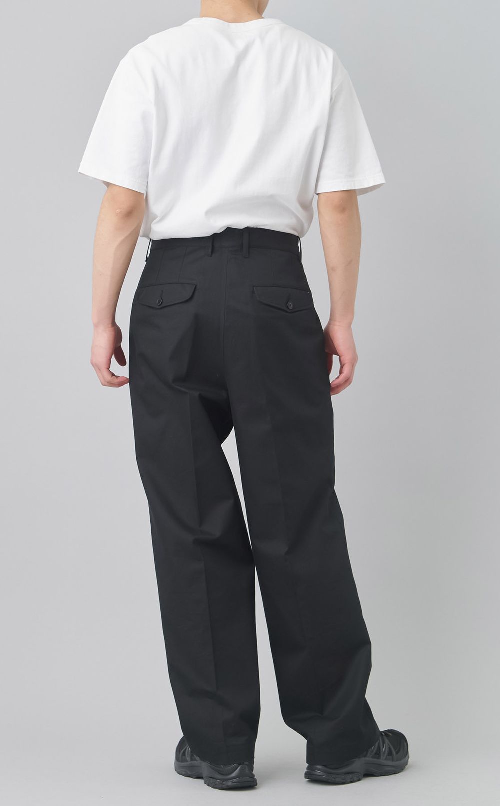 コットンギャバジンタックトラウザー