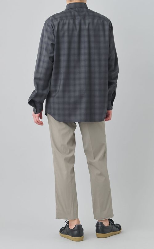 ウールチェックシャツ