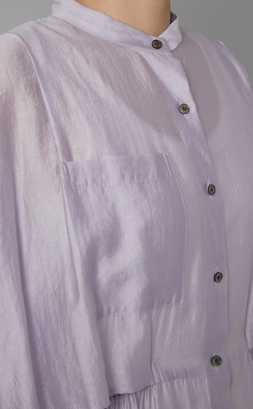 タックショルダーブラウジングワンピース