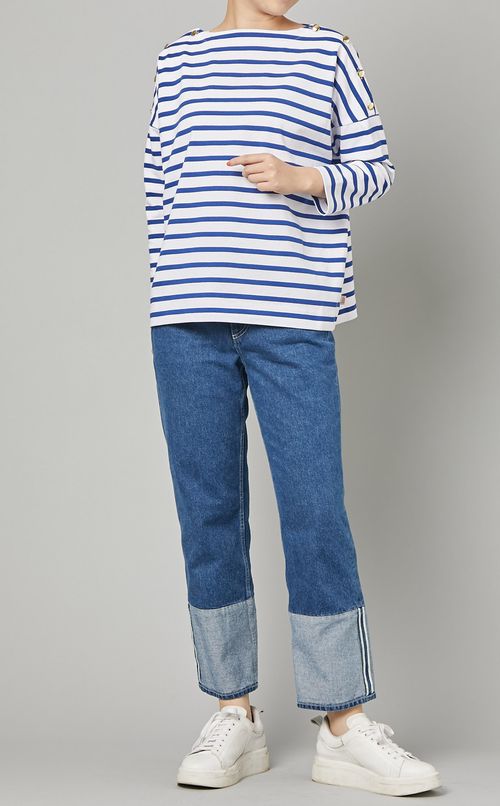 ボートネックボーダーカットソー