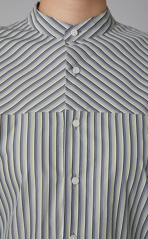 タキシードフレアシャツワンピース