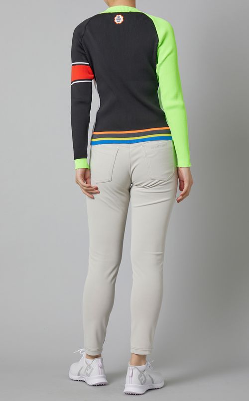 【手洗い可】ストレッチテーパードバイカラーパンツ