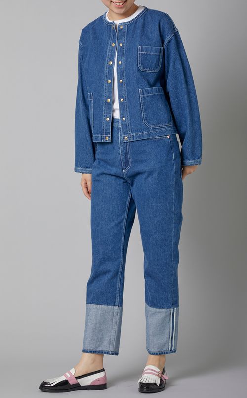 ロールアップデニムパンツ