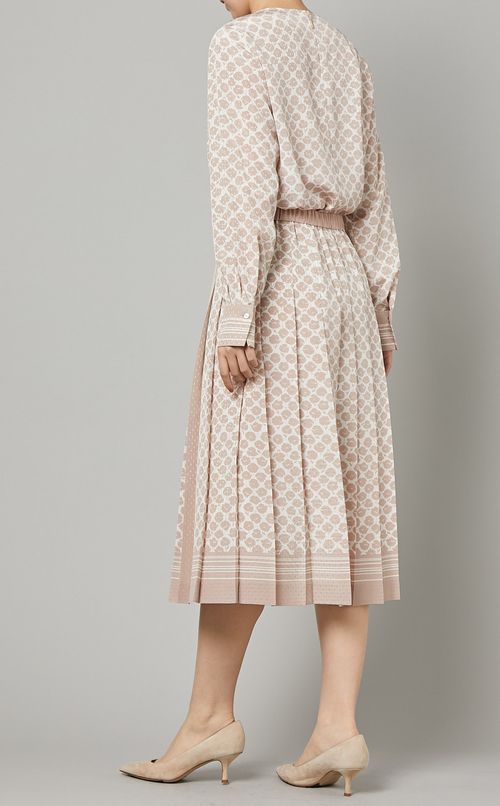 ジオメトリックプリントブラウス