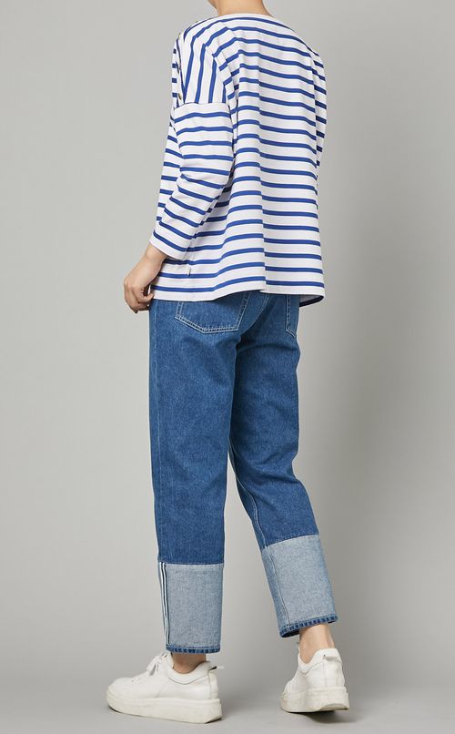 ボートネックボーダーカットソー