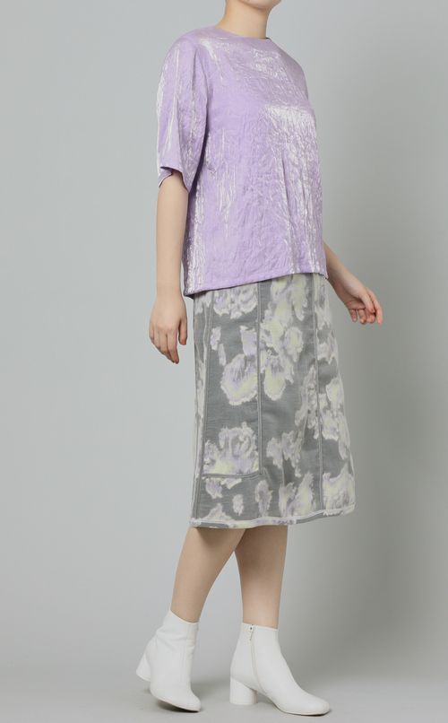 ワッシャーショートスリーブブラウス