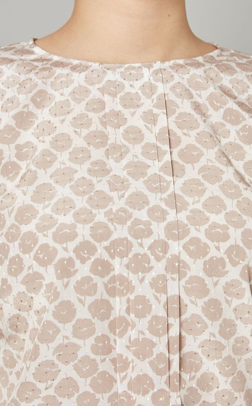 ジオメトリックプリントブラウス