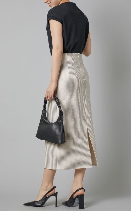 サッカーストライプハイウエストスカート