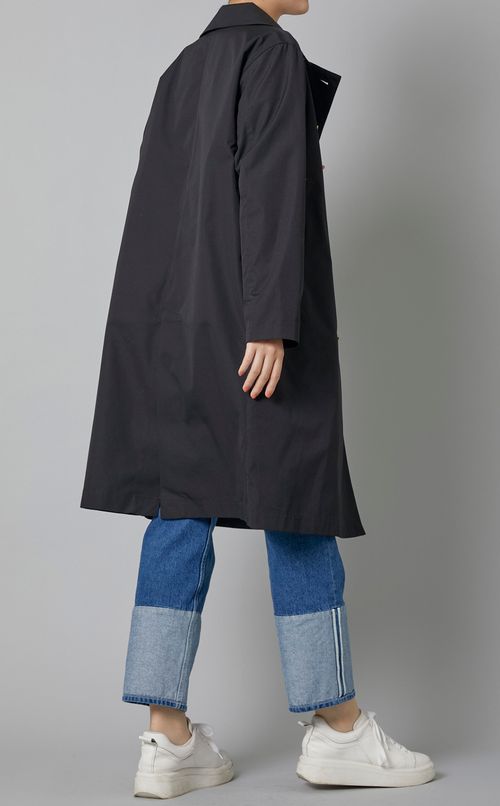 ゴールドダブルボタンミディコート