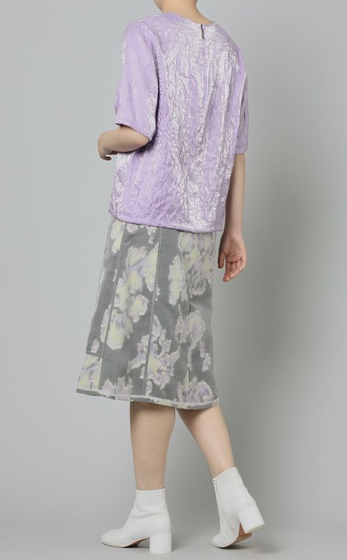 ワッシャーショートスリーブブラウス