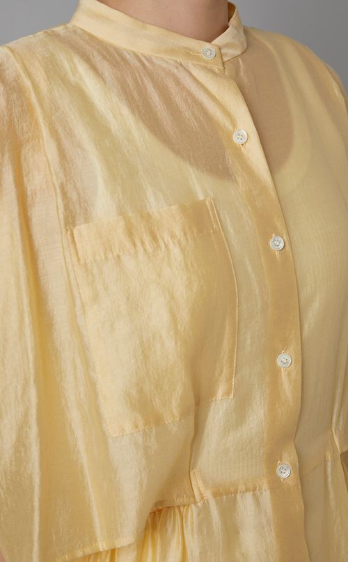 タックショルダーブラウジングワンピース