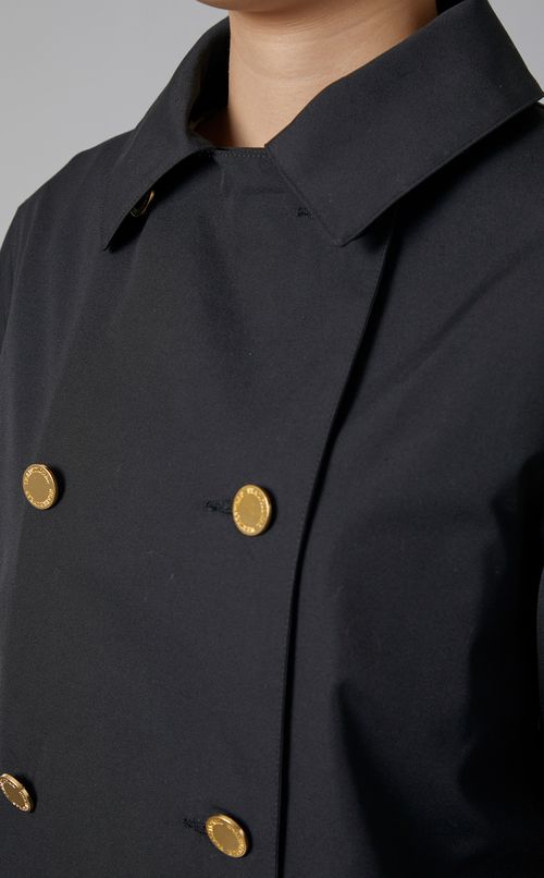 ゴールドダブルボタンミディコート