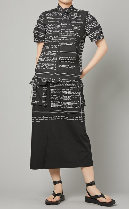 タイプライタープリントタイトスカート