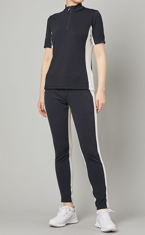 【手洗い可】モックネックジッパープルオーバー