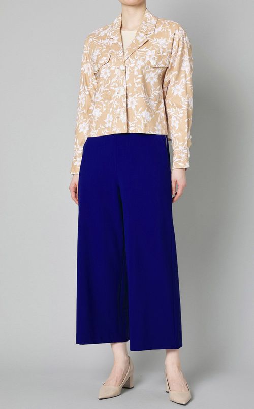 フラワープリントワイドブルゾン